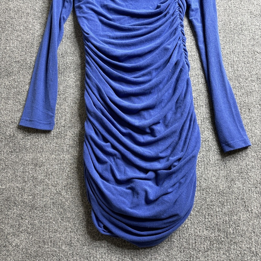 Runaway The Label Candor Mini Dress Size Medium NWT Off the Shoulder Ruched Blue - Picture 2 of 14